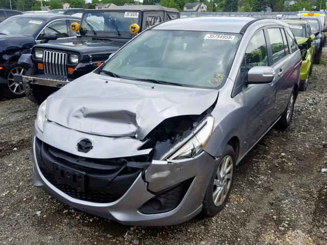 JM1CW2BL2E0166137 - 2014 MAZDA 5 SPORT SILVER photo 2