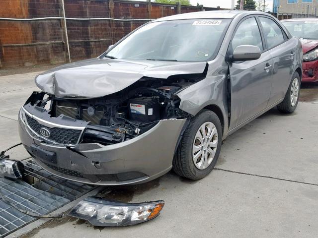 KNAFU4A21B5457618 - 2011 KIA FORTE EX SILVER photo 2