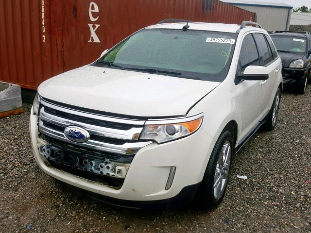 2FMDK3J92CBA25703 - 2012 FORD EDGE SEL WHITE photo 2