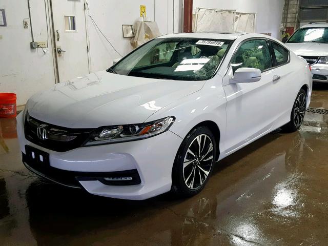 1HGCT1B82GA006515 - 2016 HONDA ACCORD EXL WHITE photo 2