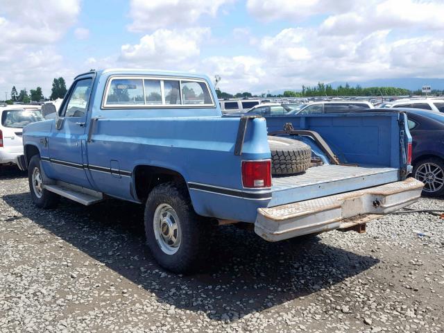 2GCGK24M8E1194449 - 1984 CHEVROLET K20 BLUE photo 3