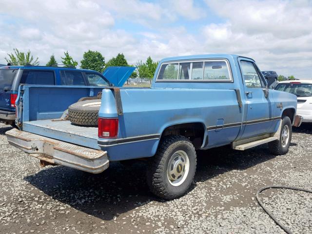 2GCGK24M8E1194449 - 1984 CHEVROLET K20 BLUE photo 4