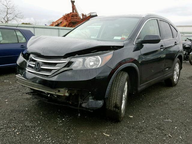 5J6RM4H72CL001880 - 2012 HONDA CR-V EXL BLACK photo 2