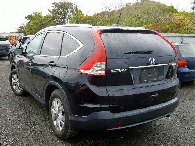 5J6RM4H72CL001880 - 2012 HONDA CR-V EXL BLACK photo 3