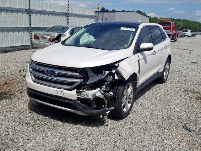 2FMPK3K97HBC34888 - 2017 FORD EDGE TITAN WHITE photo 2