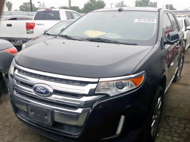 2FMDK3KC4EBA11590 - 2014 FORD EDGE LIMIT BLACK photo 2