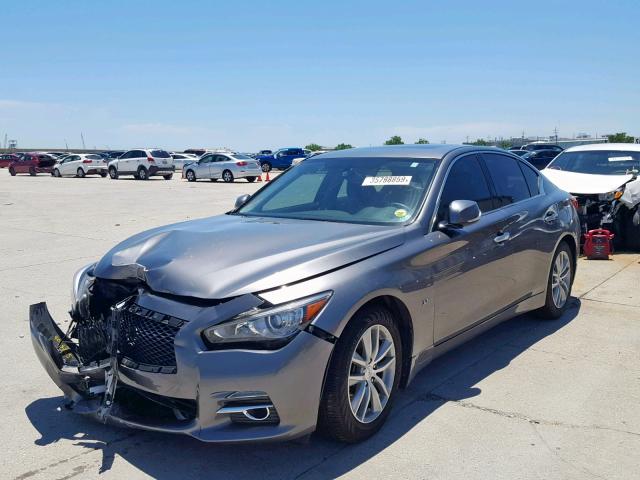 JN1BV7AP8FM344890 - 2015 INFINITI Q50 BASE GRAY photo 2