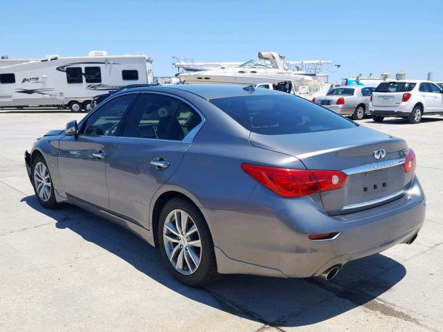 JN1BV7AP8FM344890 - 2015 INFINITI Q50 BASE GRAY photo 3