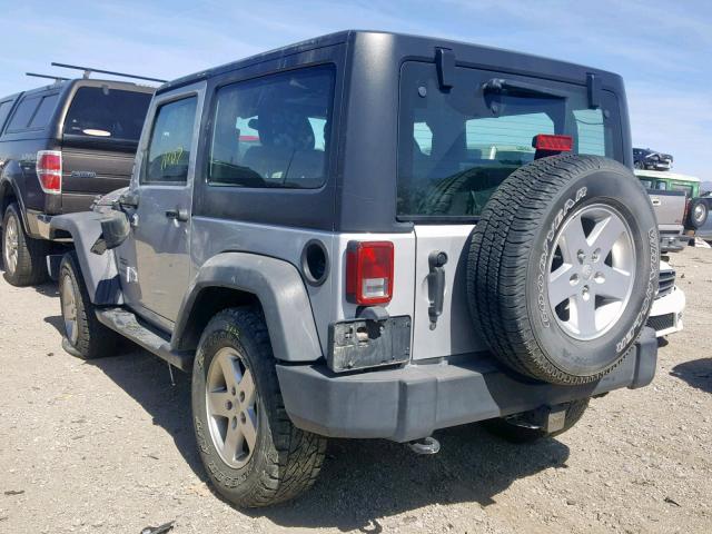 1J4AA2D15BL510081 - 2011 JEEP WRANGLER S SILVER photo 3