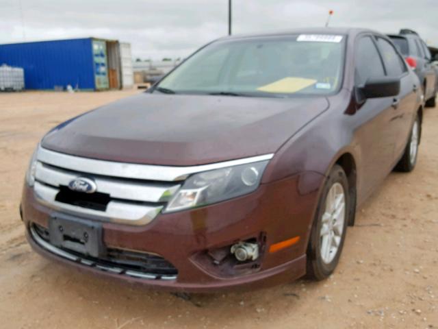 3FAHP0GAXCR167974 - 2012 FORD FUSION S BROWN photo 2