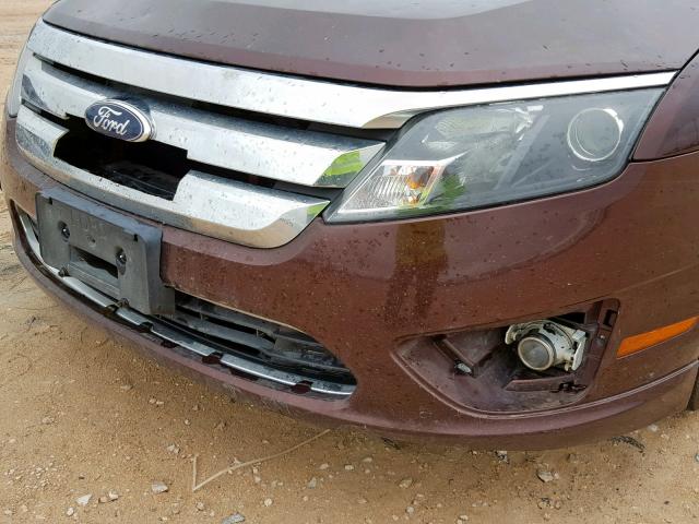 3FAHP0GAXCR167974 - 2012 FORD FUSION S BROWN photo 9