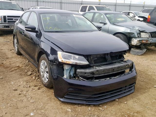 3VW2K7AJ5FM202886 - 2015 VOLKSWAGEN JETTA BASE BLACK photo 1