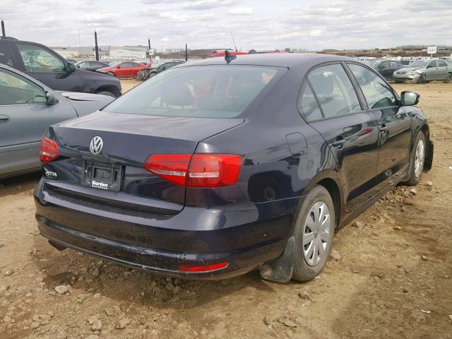 3VW2K7AJ5FM202886 - 2015 VOLKSWAGEN JETTA BASE BLACK photo 4