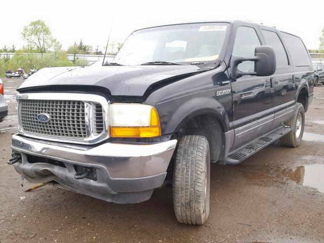 1FMNU41S61EC79097 - 2001 FORD EXCURSION BLACK photo 2