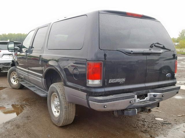 1FMNU41S61EC79097 - 2001 FORD EXCURSION BLACK photo 3