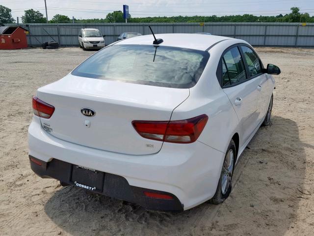 3KPA34AB0JE062140 - 2018 KIA RIO EX WHITE photo 4