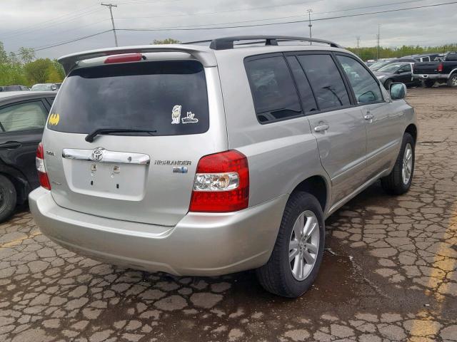 JTEEW21A060025220 - 2006 TOYOTA HIGHLANDER SILVER photo 4