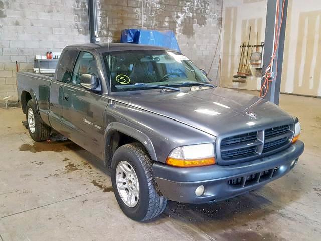 1B7GL32X72S640604 - 2002 DODGE DAKOTA SPO GRAY photo 1