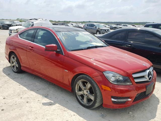 WDDGJ4HBXCF795428 - 2012 MERCEDES-BENZ C 250 RED photo 1