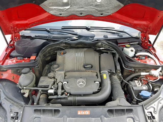 WDDGJ4HBXCF795428 - 2012 MERCEDES-BENZ C 250 RED photo 7