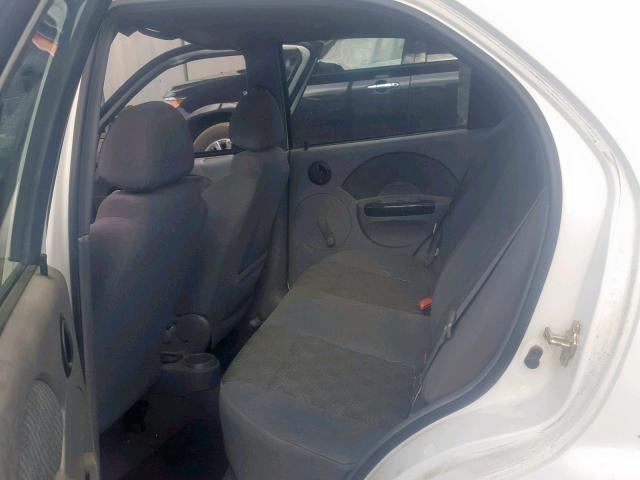 KL1TD52625B325218 - 2005 CHEVROLET AVEO BASE WHITE photo 6