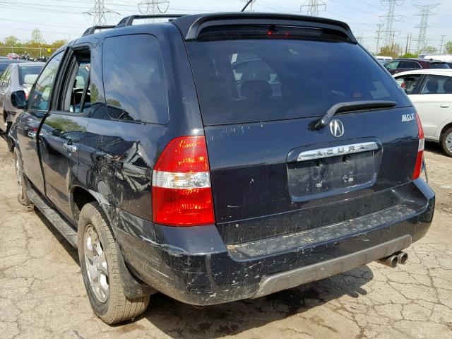 2HNYD18612H506404 - 2002 ACURA MDX TOURIN BLACK photo 3