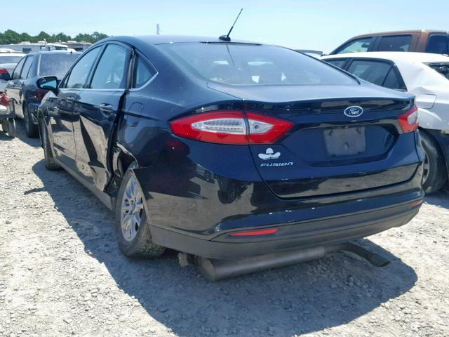 3FA6P0G70FR257389 - 2015 FORD FUSION S BLACK photo 3