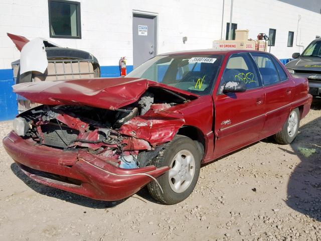 1G4NJ52M4WC411954 - 1998 BUICK SKYLARK CU RED photo 2