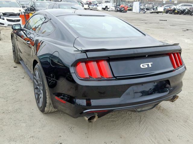 1FA6P8CF8F5435757 - 2015 FORD MUSTANG GT BLACK photo 3