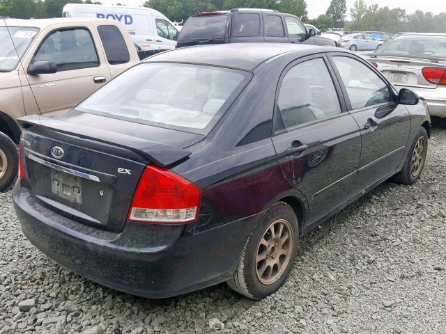 KNAFE121175454159 - 2007 KIA SPECTRA EX BLACK photo 4