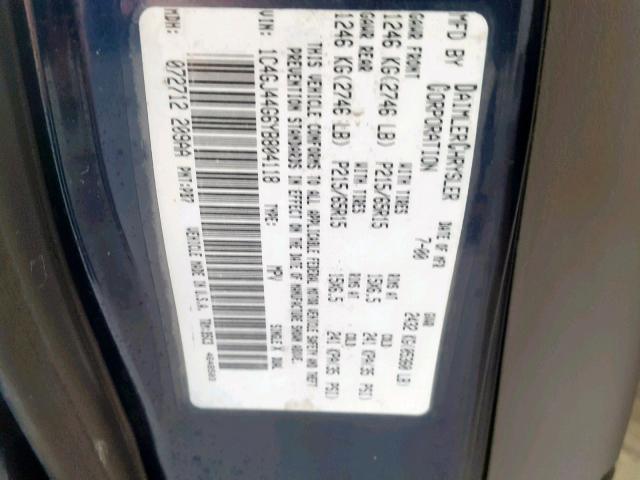 1C4GJ44G6YB804118 - 2000 CHRYSLER GRAND VOYA BLUE photo 10