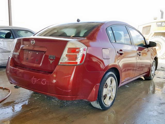 3N1AB61E98L764068 - 2008 NISSAN SENTRA 2.0 BURGUNDY photo 4