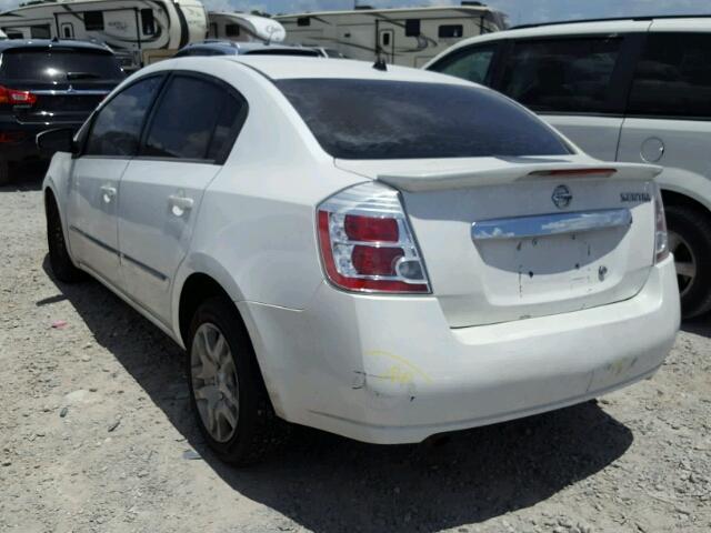 3N1AB6APXBL701912 - 2011 NISSAN SENTRA 2.0 WHITE photo 3