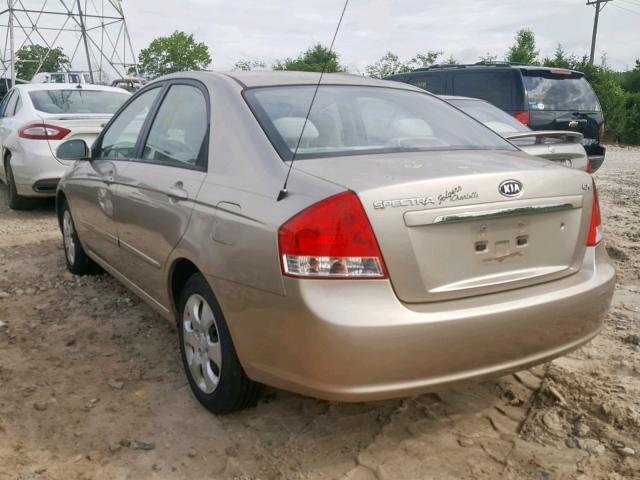 KNAFE121685494822 - 2008 KIA SPECTRA EX BEIGE photo 3