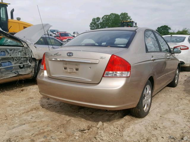 KNAFE121685494822 - 2008 KIA SPECTRA EX BEIGE photo 4