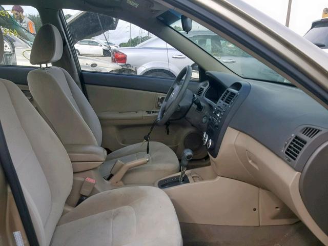 KNAFE121685494822 - 2008 KIA SPECTRA EX BEIGE photo 5