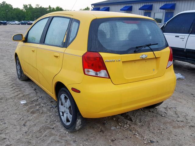 KL1TD66626B570828 - 2006 CHEVROLET AVEO BASE Сары фото 3