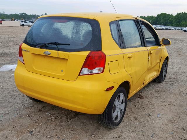 KL1TD66626B570828 - 2006 CHEVROLET AVEO BASE Сары фото 4