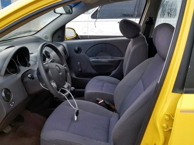KL1TD66626B570828 - 2006 CHEVROLET AVEO BASE Сары фото 5