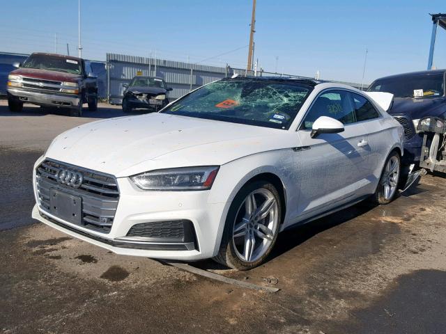 WAUTNAF53JA004494 - 2018 AUDI A5 PREMIUM WHITE photo 2