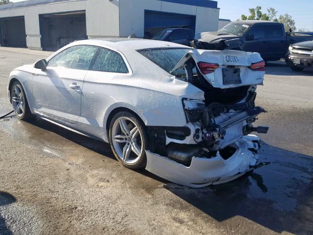 WAUTNAF53JA004494 - 2018 AUDI A5 PREMIUM WHITE photo 3