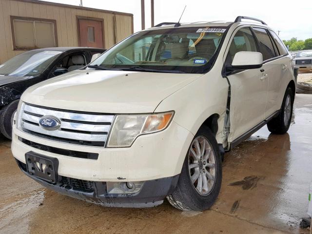 2FMDK38C27BB19099 - 2007 FORD EDGE SEL WHITE photo 2