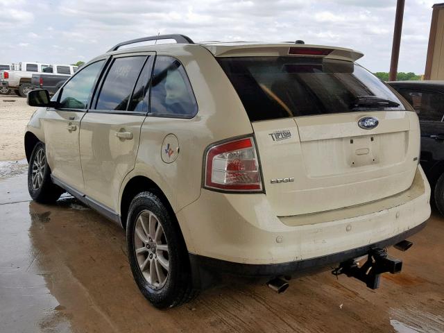 2FMDK38C27BB19099 - 2007 FORD EDGE SEL WHITE photo 3