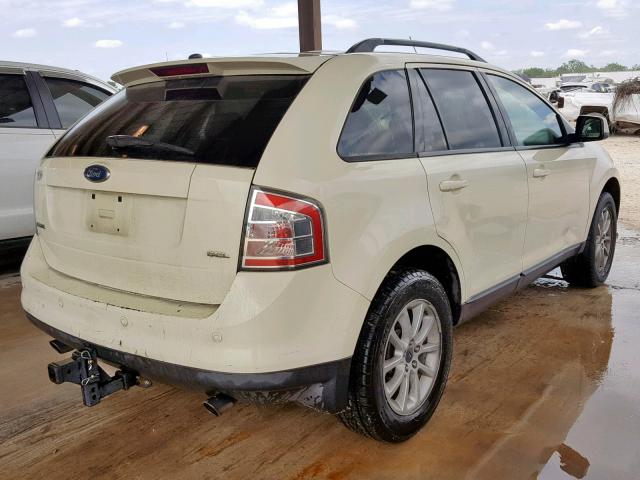 2FMDK38C27BB19099 - 2007 FORD EDGE SEL WHITE photo 4