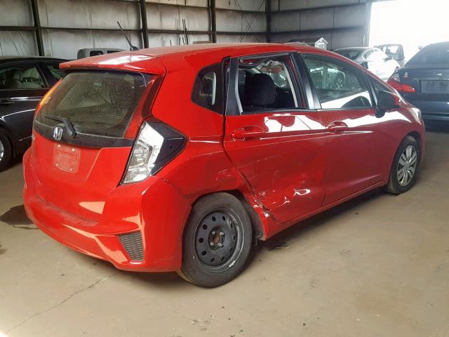 JHMGK5H59GS015020 - 2016 HONDA FIT LX RED photo 4