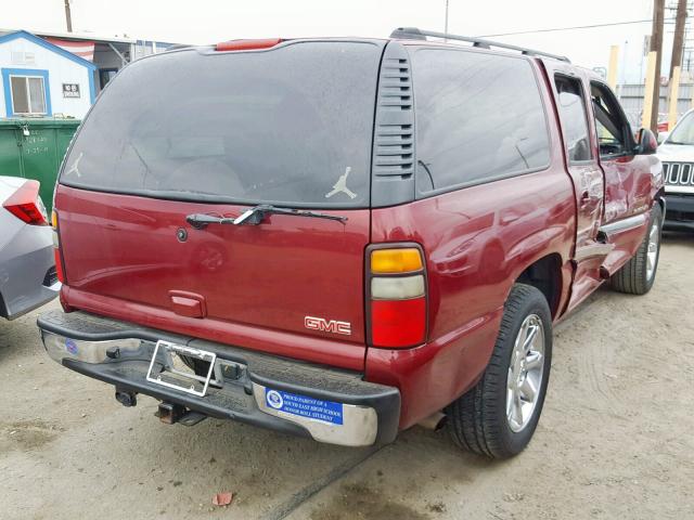 3GKEC16ZX5G101546 - 2005 GMC YUKON XL C BURGUNDY photo 4