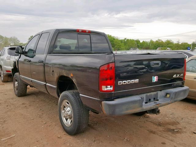 3D7KU28D34G170621 - 2004 DODGE RAM 2500 S BLACK photo 3