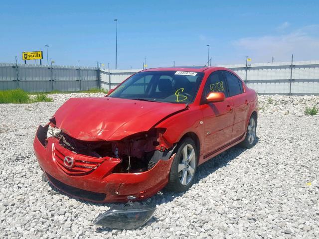 JM1BK123151281565 - 2005 MAZDA 3 S RED photo 2