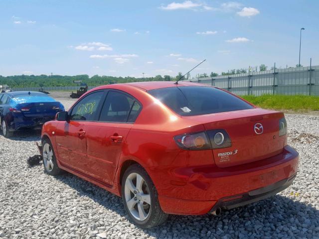 JM1BK123151281565 - 2005 MAZDA 3 S RED photo 3