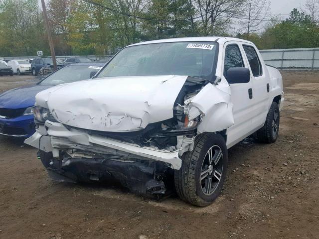 5FPYK1F78DB007686 - 2013 HONDA RIDGELINE WHITE photo 2